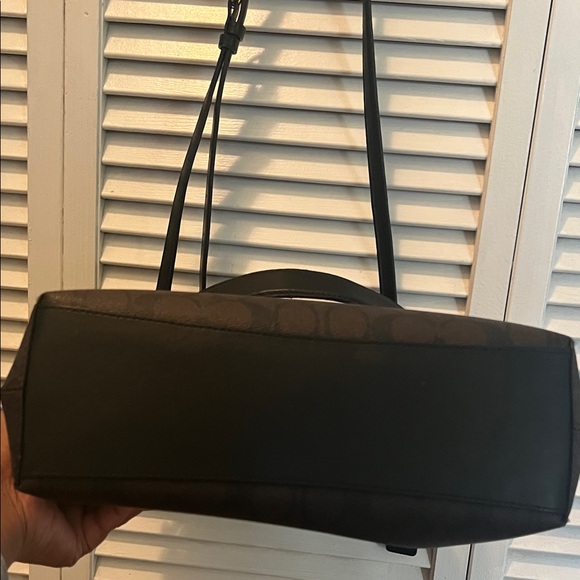 Coach dark brown and Black Crossbody and shoulder Bag 13”x12” - Picture 4 of 15